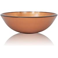 vidaXL Lavabo de Vidrio Templado Marrón 42 cm Lavamanos Cristal Baño Tocador